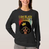 Ich bin schwarze Exzellenz Melanin Queen Afro Wome T-Shirt (Vorderseite)