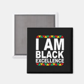 Ich bin schwarze Exzellenz Schwarze Geschichte Mon Magnet (Vorderseite/Rückseite)