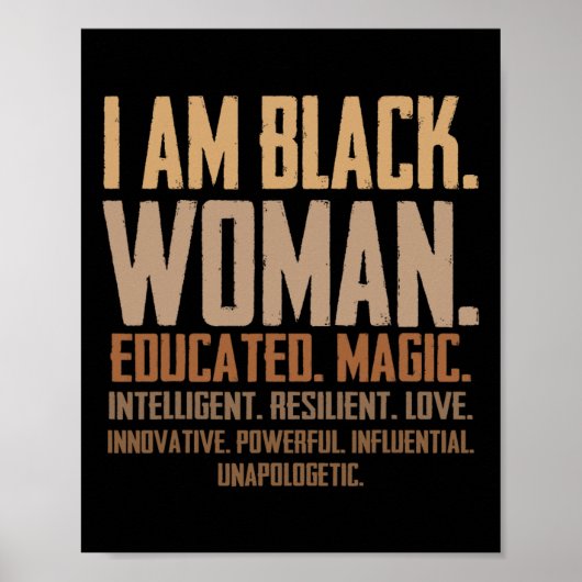 Ich bin schwarze Frau ausgebildet Magic Junenth Bl Poster (Vorne)