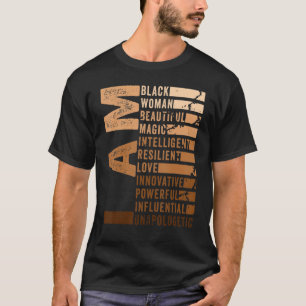 Ich bin schwarze Frau ausgebildet Melanin Black Hi T-Shirt