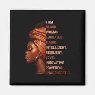 Ich bin schwarze Frau gebildet Magie Intelligent M Magnet
