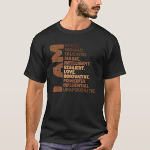 Ich bin schwarze Frau Melanin Africa Pride History T-Shirt