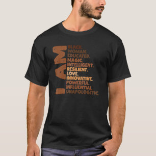 Ich bin schwarze Frau Melanin Pride African Black  T-Shirt