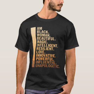 Ich bin schwarze Frau schöne intelligente schwarze T-Shirt