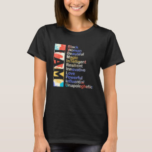 Ich bin schwarze Frau Schöne Magie Einfluss Unapo T-Shirt