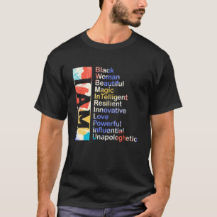 Ich bin schwarze Frau Schöne Magie Einfluss Unapo T-Shirt