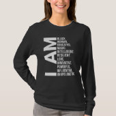 Ich bin schwarze Frau Schöne Magie Intelligent T-Shirt (Vorderseite)
