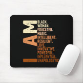 Ich bin schwarze Frau Schwarze Geschichte Monat Un Mousepad (Mit Mouse)