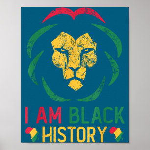 Ich bin schwarze Geschichte afrikanisch amerikanis Poster