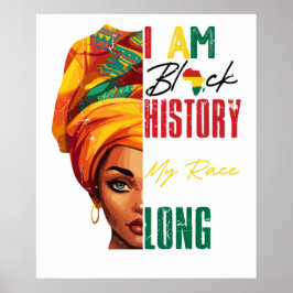 Ich bin schwarze Geschichte afrikanischer Frauen Poster