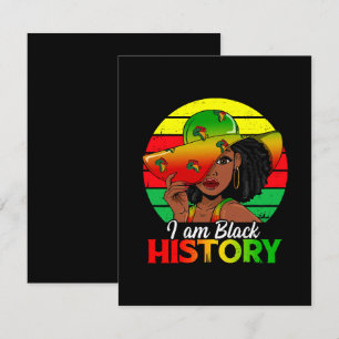 Ich bin schwarze Geschichte Afrikanisches Amerika Begleitkarte