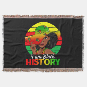 Ich bin schwarze Geschichte Afrikanisches Amerika Decke
