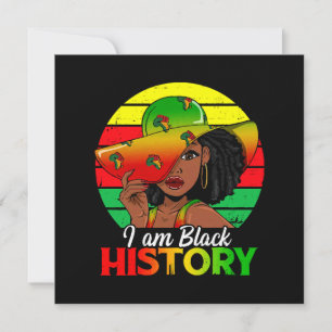 Ich bin schwarze Geschichte Afrikanisches Amerika Einladung