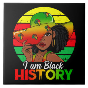 Ich bin schwarze Geschichte Afrikanisches Amerika Fliese