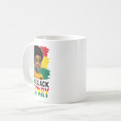 Ich bin schwarze Geschichte Afro Boy Little Melani Kaffeetasse (Vorderseite Links)