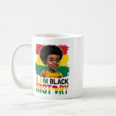 Ich bin schwarze Geschichte Afro Boy Little Melani Kaffeetasse (Links)