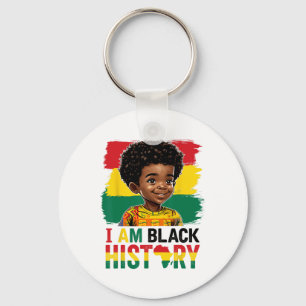 Ich bin Schwarze Geschichte Afro-Junge Little Mela Schlüsselanhänger
