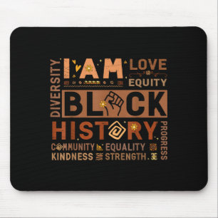 Ich bin schwarze Geschichte afroamerikanische Viel Mousepad