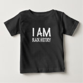 Ich bin schwarze Geschichte Baby T-shirt (Vorderseite)