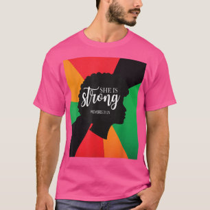 Ich bin schwarze Geschichte Christlich Sie ist sta T-Shirt