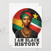 Ich bin schwarze Geschichte Einladung (Vorne/Hinten)