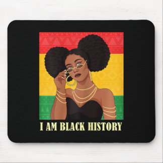 Ich bin schwarze Geschichte erzogen Königin Afrika Mousepad