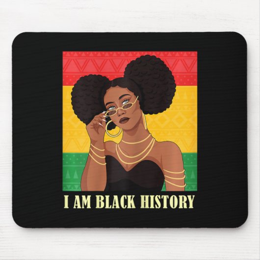 Ich bin schwarze Geschichte erzogen Königin Afrika Mousepad (Vorne)