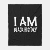 Ich bin schwarze Geschichte Fleecedecke (Vorderseite)