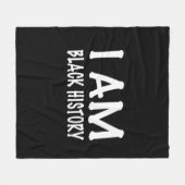 Ich bin schwarze Geschichte Fleecedecke (Vorderseite (Horizontal))