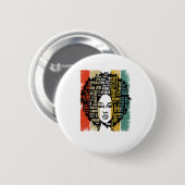 Ich bin Schwarze Geschichte Frauen Mädchen Schwarz Button (Vorne & Hinten)