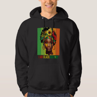ICH BIN SCHWARZE GESCHICHTE Frauen Mädchen Schwarz Hoodie