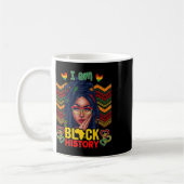 Ich bin Schwarze Geschichte Frauen Mädchen Schwarz Kaffeetasse (Links)