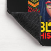 Ich bin Schwarze Geschichte Frauen Mädchen Schwarz Mousepad (Ecke)