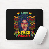 Ich bin Schwarze Geschichte Frauen Mädchen Schwarz Mousepad (Mit Mouse)
