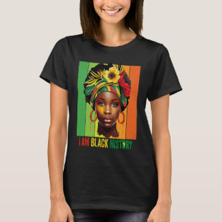 ICH BIN SCHWARZE GESCHICHTE Frauen Mädchen Schwarz T-Shirt
