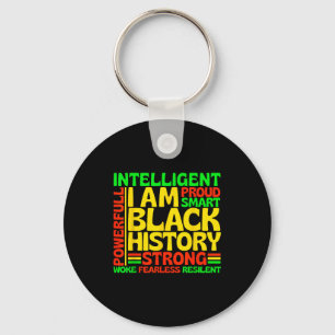Ich bin Schwarze Geschichte Intelligent Stark Mäch Schlüsselanhänger