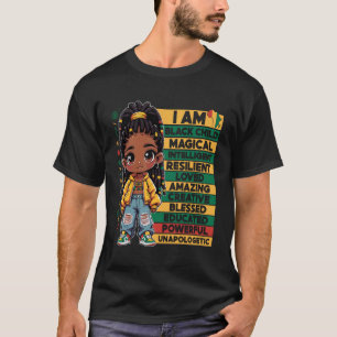 Ich bin schwarze Geschichte Kinder Afrikanisch Ame T-Shirt