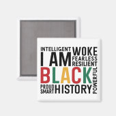 Ich bin schwarze Geschichte Magnet (Vorderseite/Rückseite)