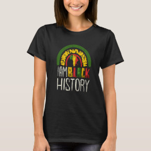 Ich bin schwarze Geschichte Melanin Rainbow Africa T-Shirt