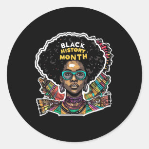 Ich bin schwarze Geschichte Monat afrikanischen St Runder Aufkleber