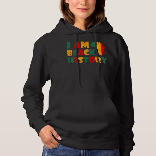 Ich bin schwarze Geschichte Monat Afro American Bl Hoodie (Vorderseite)