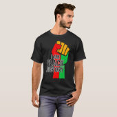 Ich bin schwarze Geschichte Monat Afro Frican Prid T-Shirt (Vorne ganz)