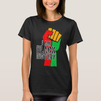 Ich bin schwarze Geschichte Monat Afro Frican Prid T-Shirt