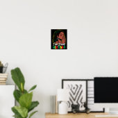 Ich bin schwarze Geschichte Monat Loc'd Girl Black Poster (Heimbüro)