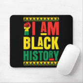 Ich bin schwarze Geschichte Mousepad (Mit Mouse)