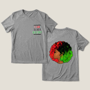 Ich bin schwarze Geschichte pan-afrikanische Flagg Tri-Blend Shirt