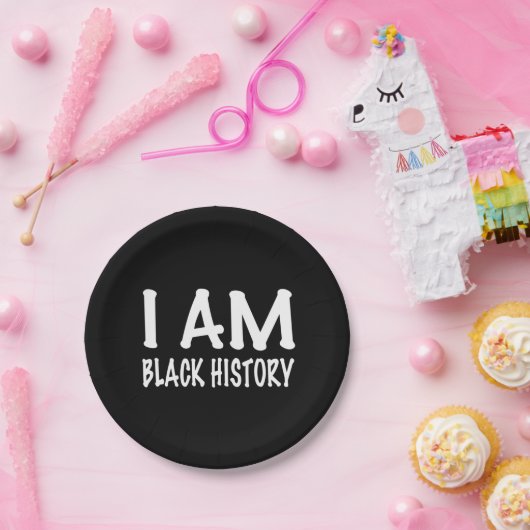 Ich bin schwarze Geschichte Pappteller (Party)