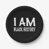 Ich bin schwarze Geschichte Pappteller (Vorderseite)