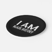 Ich bin schwarze Geschichte Pappteller (Schrägansicht)