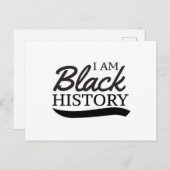 Ich bin schwarze Geschichte Postkarte (Vorne/Hinten)